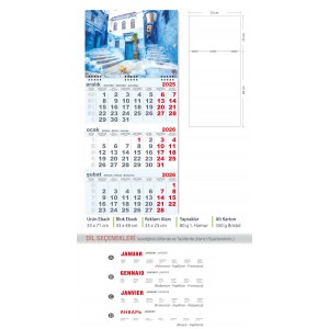 Gemici Büyük Boy Takvim - 33*71 cm